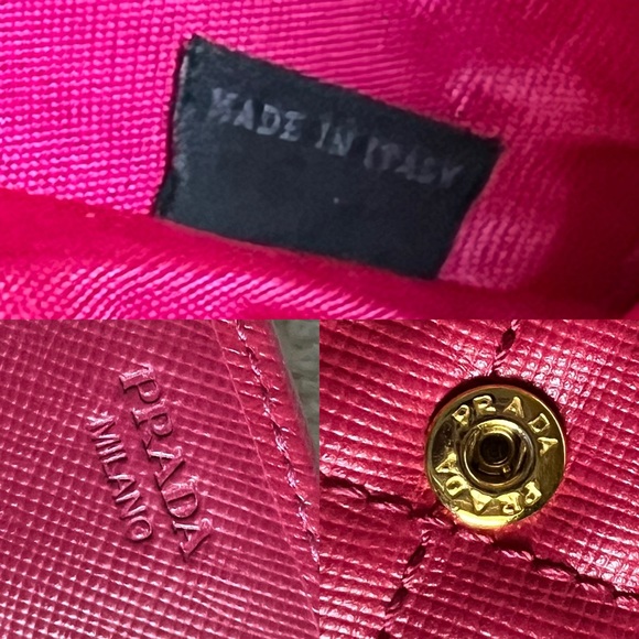 Prada saffiano quilted long wallet hot pink and gold tone hardware w box! EUD - Picture 15 of 16